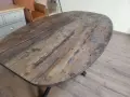Дървена трапезна маса от тъмно дърво, снимка 3