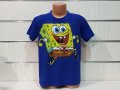 Нова детска синя тениска с дигитален печат Спондж боб, SpongeBob, снимка 7