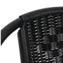Стол, черен металик, плетен дизайн, 57x63x73см, снимка 2