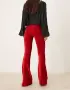 Free People Нов Boho червен панталон с разкроени крачоли (Размер S), снимка 3