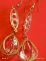 Позлатени обеци SWAROVSKI с висящ контур и шлифована висяща капка 17596, снимка 6