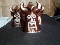 три керамични декорации-кукерска маска, снимка 1 - Антикварни и старинни предмети - 29293899
