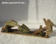 Стари механични играчки, с мечета и трион, зайци, заек дървена, играчки, антика, снимка 10