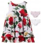 Цветна Лятна памучна рокля за момиченце 24 месеца + 2 броя бельо Нови, снимка 1 - Детски рокли и поли - 33757009