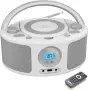 Преносим CD плейър WISCENT с Bluetooth Boombox, FM радио, стерео звук, USB, 3.5 мм AUX , снимка 1