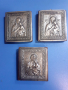 Малки икони с метален обков,икона,стара картина, снимка 1