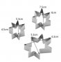 3 бр Листа Татул криви звезди метални резци форми за тесто фондан декор, снимка 2