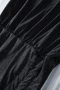 Дамска рокля в черно с къс ръкав и ефектен набор с връзки, снимка 8