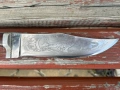 Руски ловен нож с богато гравирано острие. №7977, снимка 2