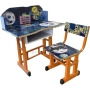 Детско бюро със столче, чин със стол, MDF метал , снимка 1