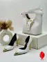 Versace Дамски Обувки С Висок Ток И Златен Акцент Код SEM-746, снимка 6