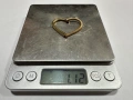 Златна фигура сърце 14К – 1.12 гр, снимка 2