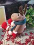 Подарък за Коледа. Елен /Рудольф с шал/, Ръчно изработена, Плетена играчка, снимка 8