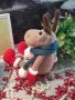 Подарък за Коледа. Елен /Рудольф с шал/, Ръчно изработена, Плетена играчка, снимка 4