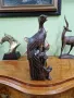 Прекрасна голяма антикварна колекционерска дървена фигура статуетка композиция , снимка 1