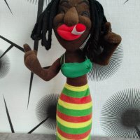 Реге кукла с расти, стил Боб Марли, снимка 2 - Кукли - 40016721