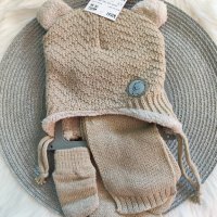 Зимен комплект шапка, шал и ръкавички , снимка 9 - Бебешки шапки - 42819126
