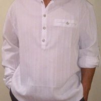 Мъжки бели и черни кенарени ризи., снимка 1 - Ризи - 29165597