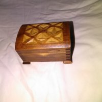 Дървени кутии за бижута и други неща  байцвана и лакирана от соца нови-100х70х55мм, снимка 1 - Колекции - 30698856