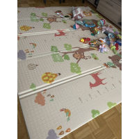 4129  Сгъваемо детско килимче за игра, топлоизолиращо 180x200х1см - Мече и горски животни, снимка 17 - Други - 44793207