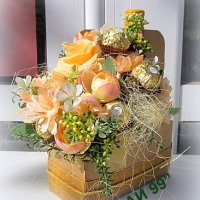 Подаръчна сладка кошничка, снимка 1 - Подаръци за юбилей - 42292315