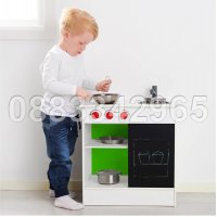 НОВА! Детска дървена кухня 49х49x30см, снимка 2 - Играчки за стая - 38421840