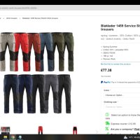 BLAKLADER 1459 Service Stretch Work Trousers размер 54 / XL тънък летен работен панталон W4-38, снимка 3 - Панталони - 42736149