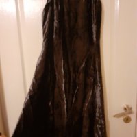 Разкошна кадифена/плюшена дълга рокля, снимка 3 - Рокли - 31005376