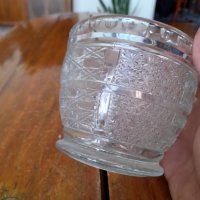 Стара стъклена захарница #5, снимка 5 - Други ценни предмети - 34176019