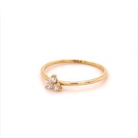 Златен дамски пръстен 0,88гр. размер:56 14кр. проба:585 модел:17627-4, снимка 2 - Пръстени - 42161371