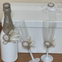 Сватбен чаши, снимка 6 - Сватбени аксесоари - 44411995