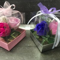 Кутия със сапунени рози , снимка 1 - Подаръци за жени - 35544592