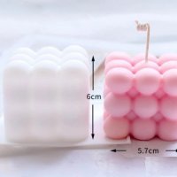 3D Кубче 9 топчета buble силиконов молд форма фондан гипс свещ шоколад , снимка 3 - Форми - 31229627