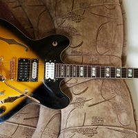 Aston Sedona 335 Style-Semi-Hollow Electric Guitar, китара Астон полуакустична, снимка 1 - Китари - 34514921