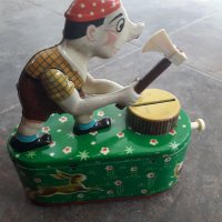 Стара ламаринена играчка касичка, снимка 1 - Антикварни и старинни предмети - 30082893