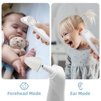 Berrcom термометър за чело и уши за възрастни и деца, цифров инфрачервен,Безконтактен,LED дисплей, снимка 2 - Други - 42920175