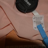 Бледо розова тюлена риза с връзване на яката, снимка 3 - Ризи - 42150955