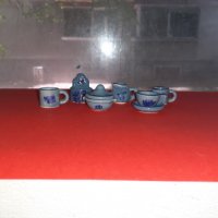 Порцеланов син сервиз миниатюри - порцелан миниатюра, снимка 2 - Антикварни и старинни предмети - 37634734