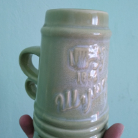 Керамика Стара редка масивна халба чаша / бира ШУМЕНСКО стари бирени чаши халби, снимка 4 - Колекции - 36462448