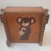 Стара дървена ръчно рисувана кутия, снимка 5 - Колекции - 42924972