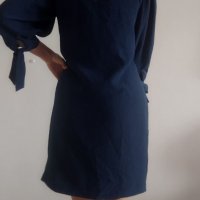 H&M Синя стилна рокля, снимка 3 - Рокли - 38886500