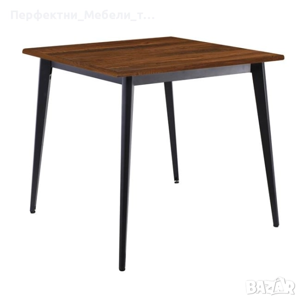 Стабилна маса 80/80см. с метални крака и тънък компакт плот-доставка до 5 дни, снимка 1