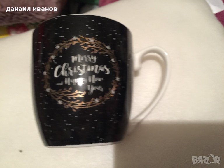 Черна коледна чаша , снимка 1