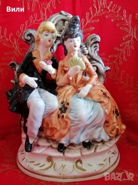 Романтична порцеланова фигура в стил барок, снимка 1