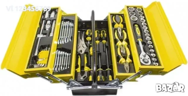 Метален куфар с инструменти 60ч. WMC, снимка 1