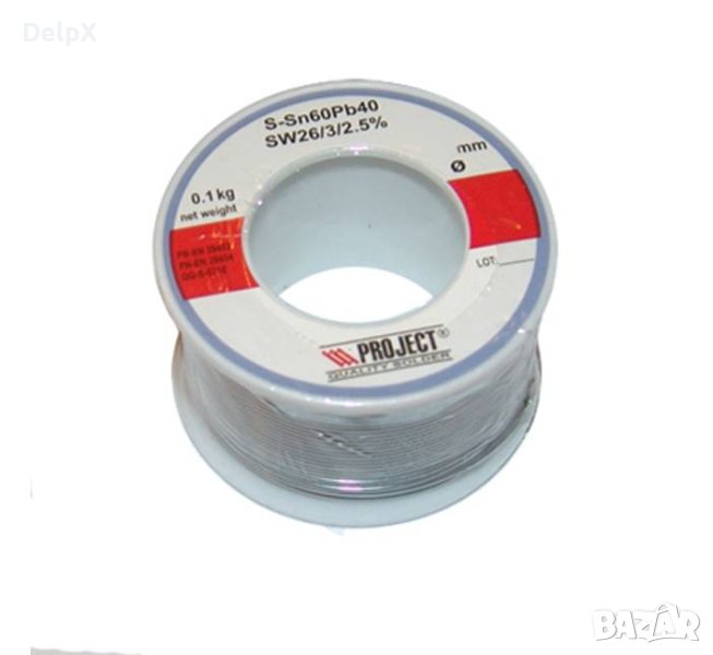 Тинол за запояване CYNEL/PROJECT Ф1mm 100g Sn60/Pb40, снимка 1