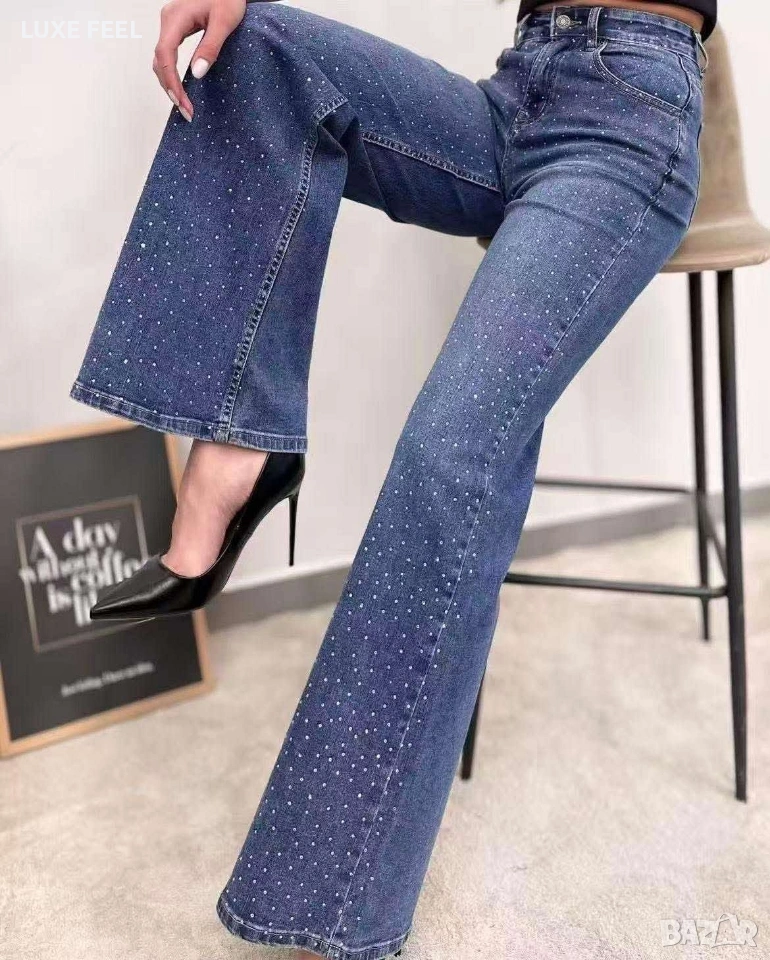 Дамски Дънки с Камъни ✨, снимка 1