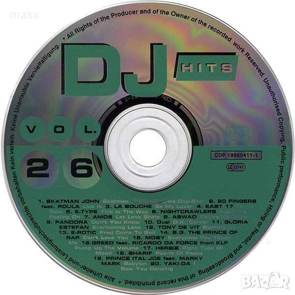CD диск Various ‎– DJ Hits Vol. 26 без кутия и обложка , снимка 1