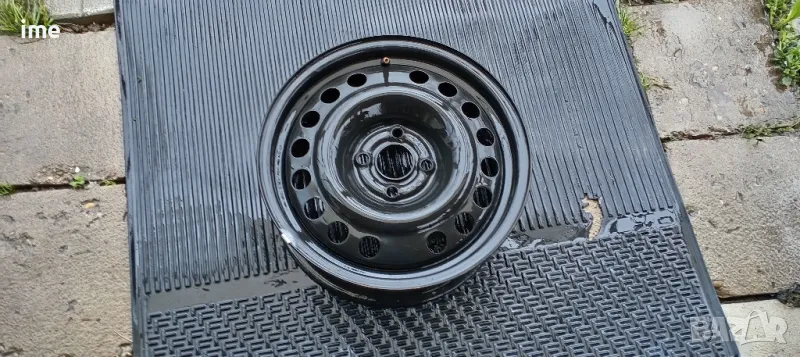 1бр. нова железна джанта 6J15 ET43. 4x100мм. Свалена от Opel Astra. Става и на Corsa, Meriva и др., снимка 1