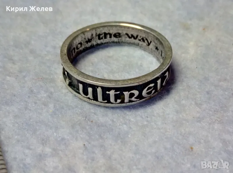 ЕЛ КАМИНО ПЪТЯТ Към САНТЯГО РИМОКАТОЛИЧЕСКИ СРЕБЪРЕН ПРЪСТЕН ЛАКИРАНО СРЕБРО 925 АРТ ИЗРАБОТКА 48886, снимка 1